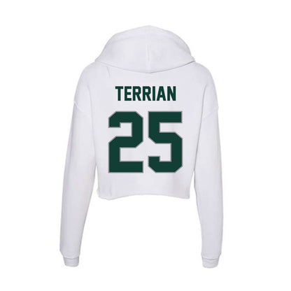 Michigan State - NCAA Women's Basketball : Anna Terrian - Women's Crop Fleece Hoodie-1