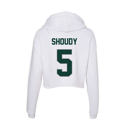 Michigan State - NCAA Men's Ice Hockey : Travis Shoudy - Women's Crop Fleece Hoodie-1