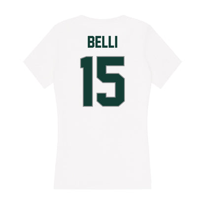 Michigan State - NCAA Women's Soccer : Julia Belli - Women's V-Neck T-Shirt-1