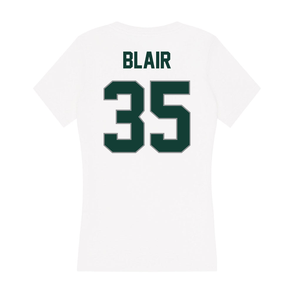 Michigan State - NCAA Women's Basketball : Kennedy Blair - Women's V-Neck T-Shirt-1