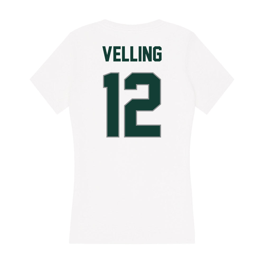 Michigan State - NCAA Football : Jack Velling - Women's V-Neck T-Shirt-1