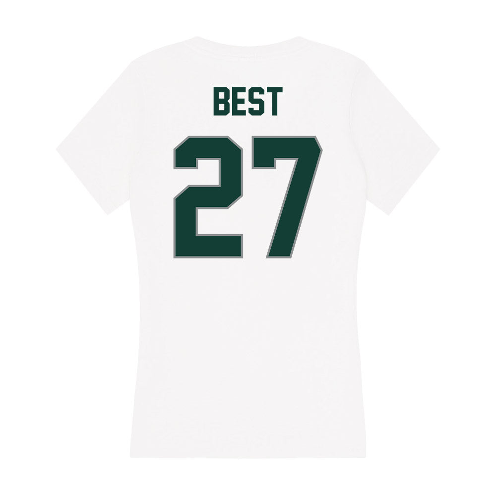 Michigan State - NCAA Men's Ice Hockey : Gavin Best - Women's V-Neck T-Shirt-1