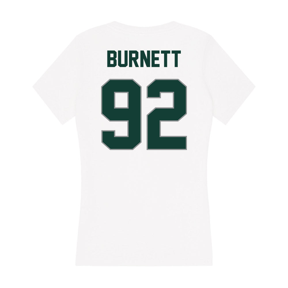 Michigan State - NCAA Football : Kekai Burnett - Women's V-Neck T-Shirt-1