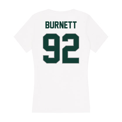 Michigan State - NCAA Football : Kekai Burnett - Women's V-Neck T-Shirt-1