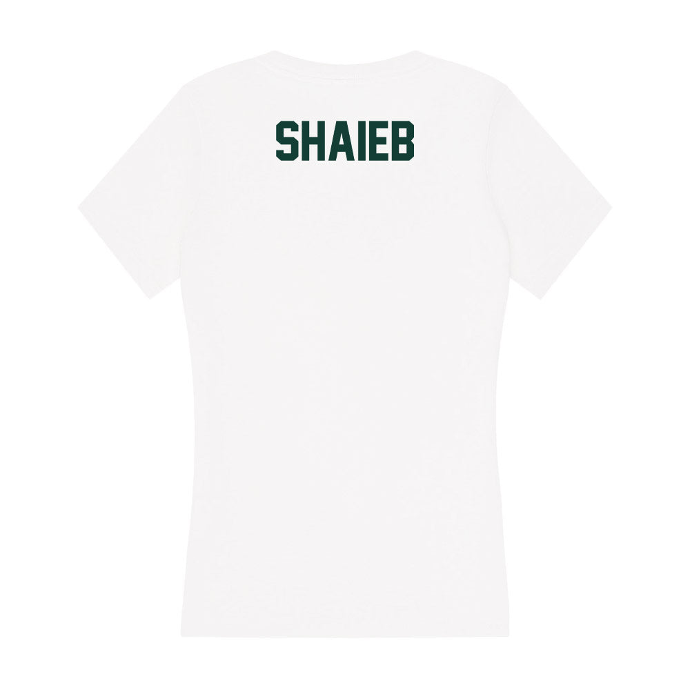 Michigan State - NCAA Men's Track & Field : Henry Shaieb - Women's V-Neck T-Shirt-1