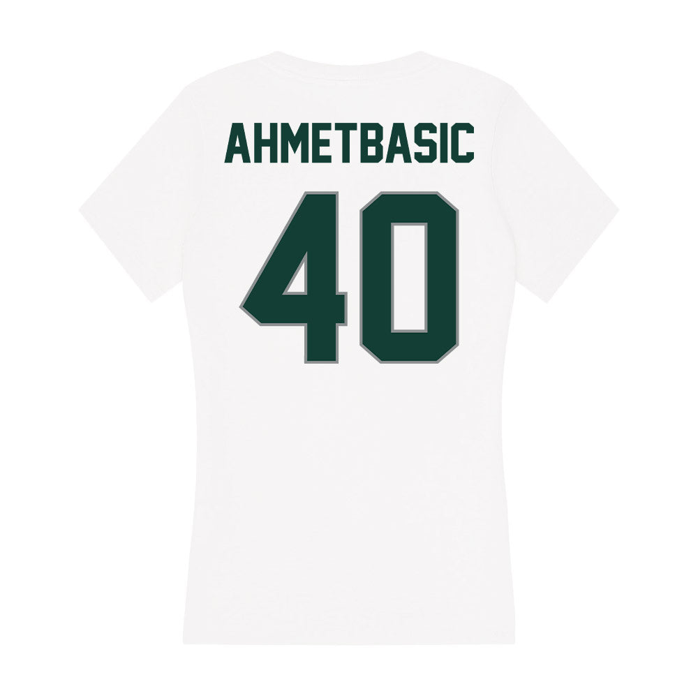 Michigan State - NCAA Football : Tarik Ahmetbasic - Women's V-Neck T-Shirt-1