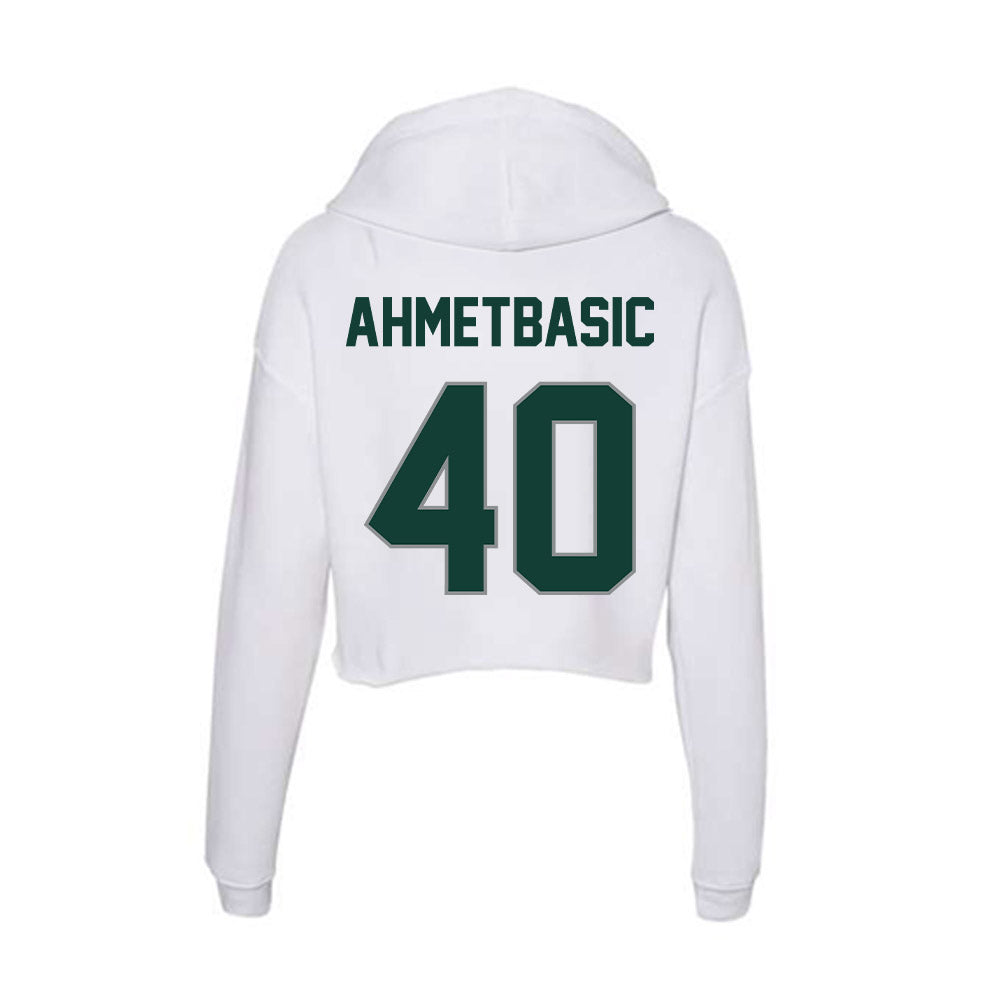 Michigan State - NCAA Football : Tarik Ahmetbasic - Women's Crop Fleece Hoodie-1