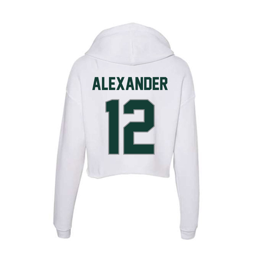 Michigan State - NCAA Women's Basketball : Isa Alexander - Women's Crop Fleece Hoodie-1