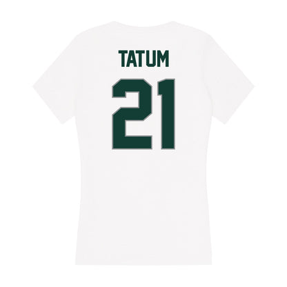 Michigan State - NCAA Football : Dillon Tatum - Women's V-Neck T-Shirt-1