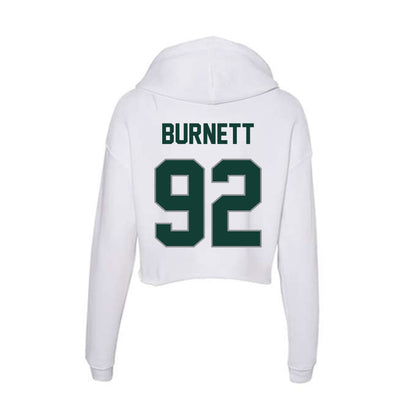 Michigan State - NCAA Football : Kekai Burnett - Women's Crop Fleece Hoodie-1