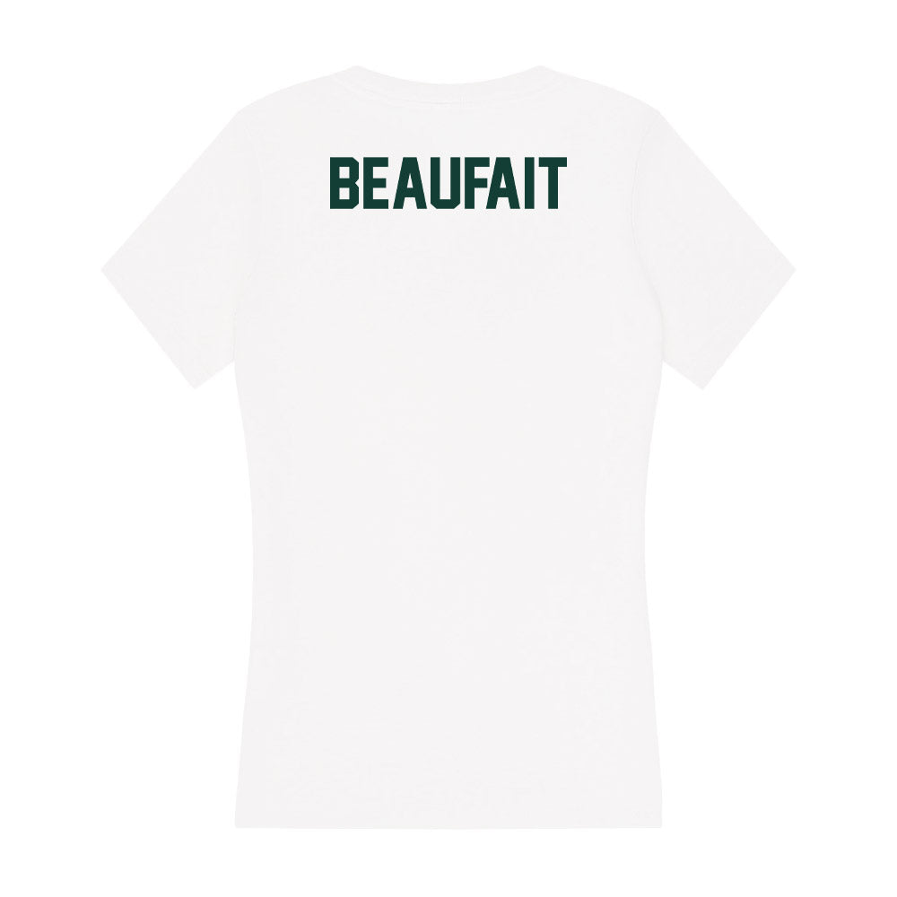 Michigan State - NCAA Women's Gymnastics : Elle Beaufait - Women's V-Neck T-Shirt-1