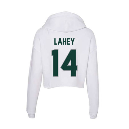 Michigan State - NCAA Men's Ice Hockey : Matt Lahey - Women's Crop Fleece Hoodie-1