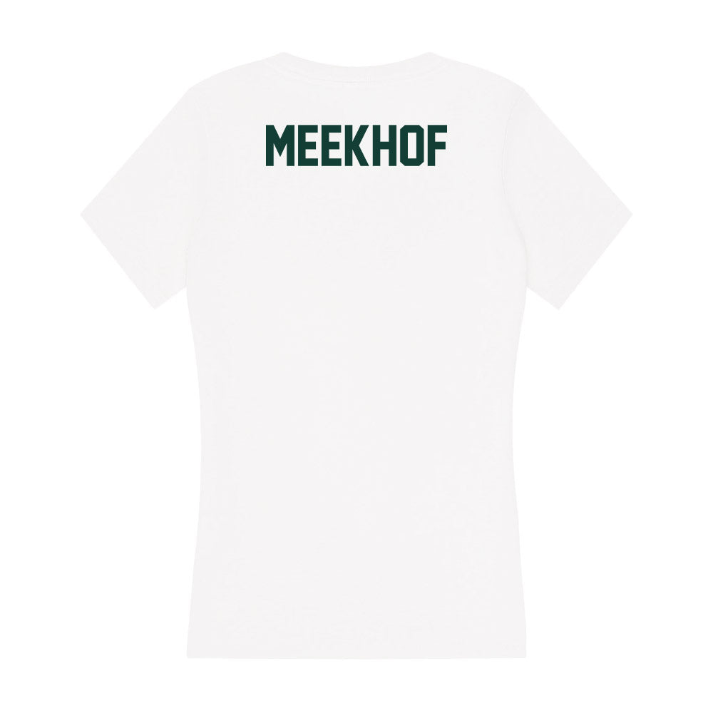 Michigan State - NCAA Men's Golf : August Meekhof - Women's V-Neck T-Shirt-1