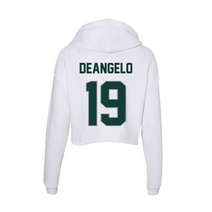 Michigan State - NCAA Men's Ice Hockey : Mikey DeAngelo - Women's Crop Fleece Hoodie-1