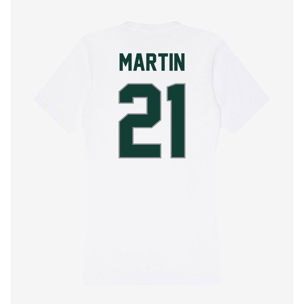 Michigan State - NCAA Women's Soccer : Maleeya Martin - Women's V-Neck T-Shirt-1
