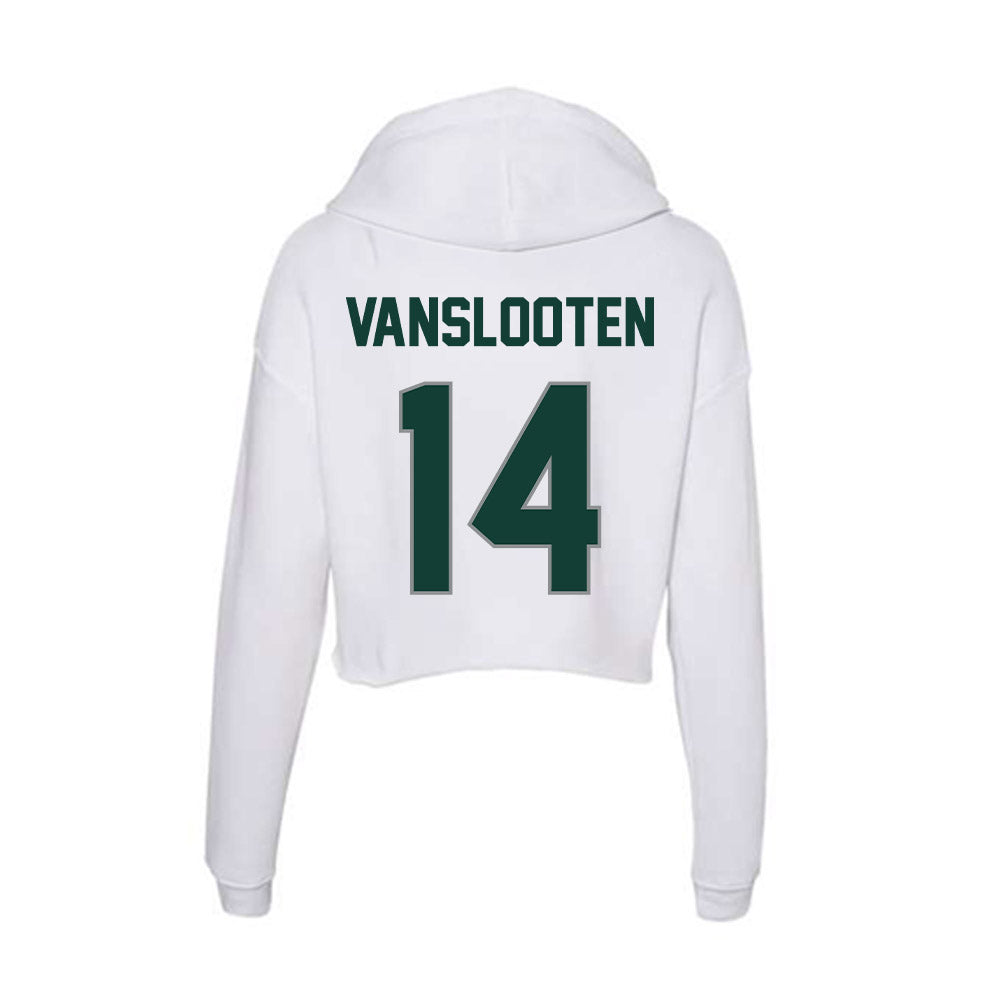 Michigan State - NCAA Women's Basketball : Grace VanSlooten - Women's Crop Fleece Hoodie-1