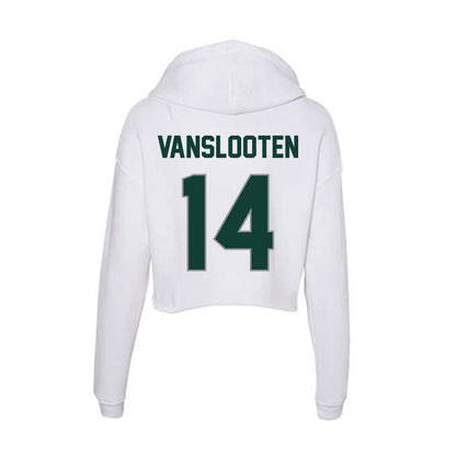 Michigan State - NCAA Women's Basketball : Grace VanSlooten - Women's Crop Fleece Hoodie-1