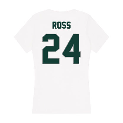 Michigan State - NCAA Women's Basketball : Lauren Ross - Women's V-Neck T-Shirt-1