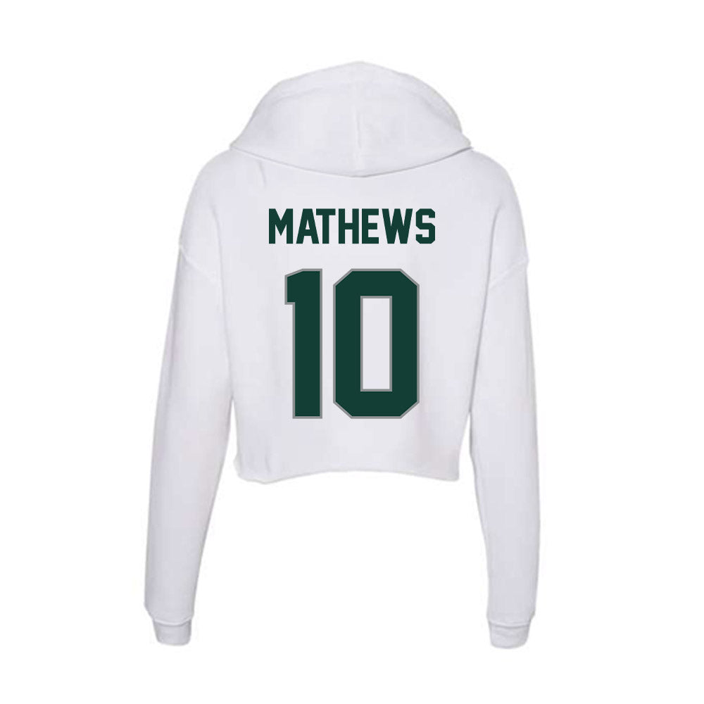 Michigan State - NCAA Women's Soccer : Emily Mathews - Women's Crop Fleece Hoodie-1