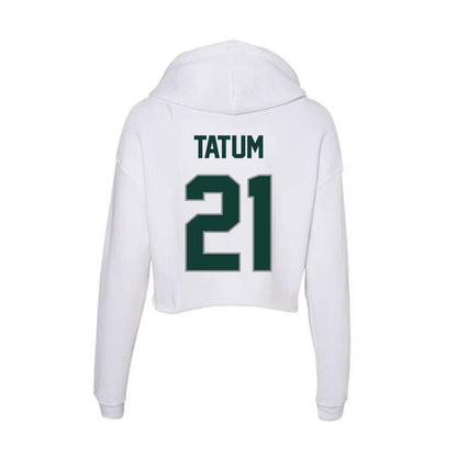 Michigan State - NCAA Football : Dillon Tatum - Women's Crop Fleece Hoodie-1