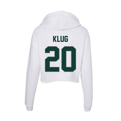 Michigan State - NCAA Baseball : Josh Klug - Women's Crop Fleece Hoodie-1