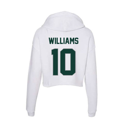 Michigan State - NCAA Baseball : Nicklas Williams - Women's Crop Fleece Hoodie-1