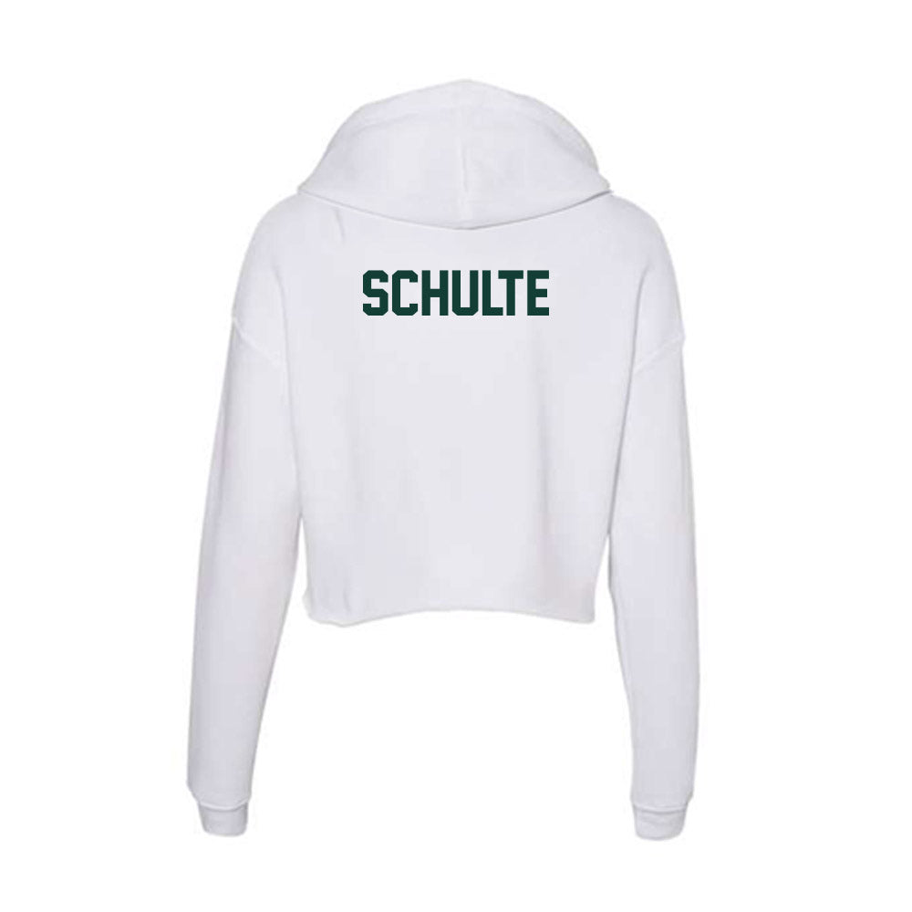 Michigan State - NCAA Women's Gymnastics : Skyla Schulte - Women's Crop Fleece Hoodie-1