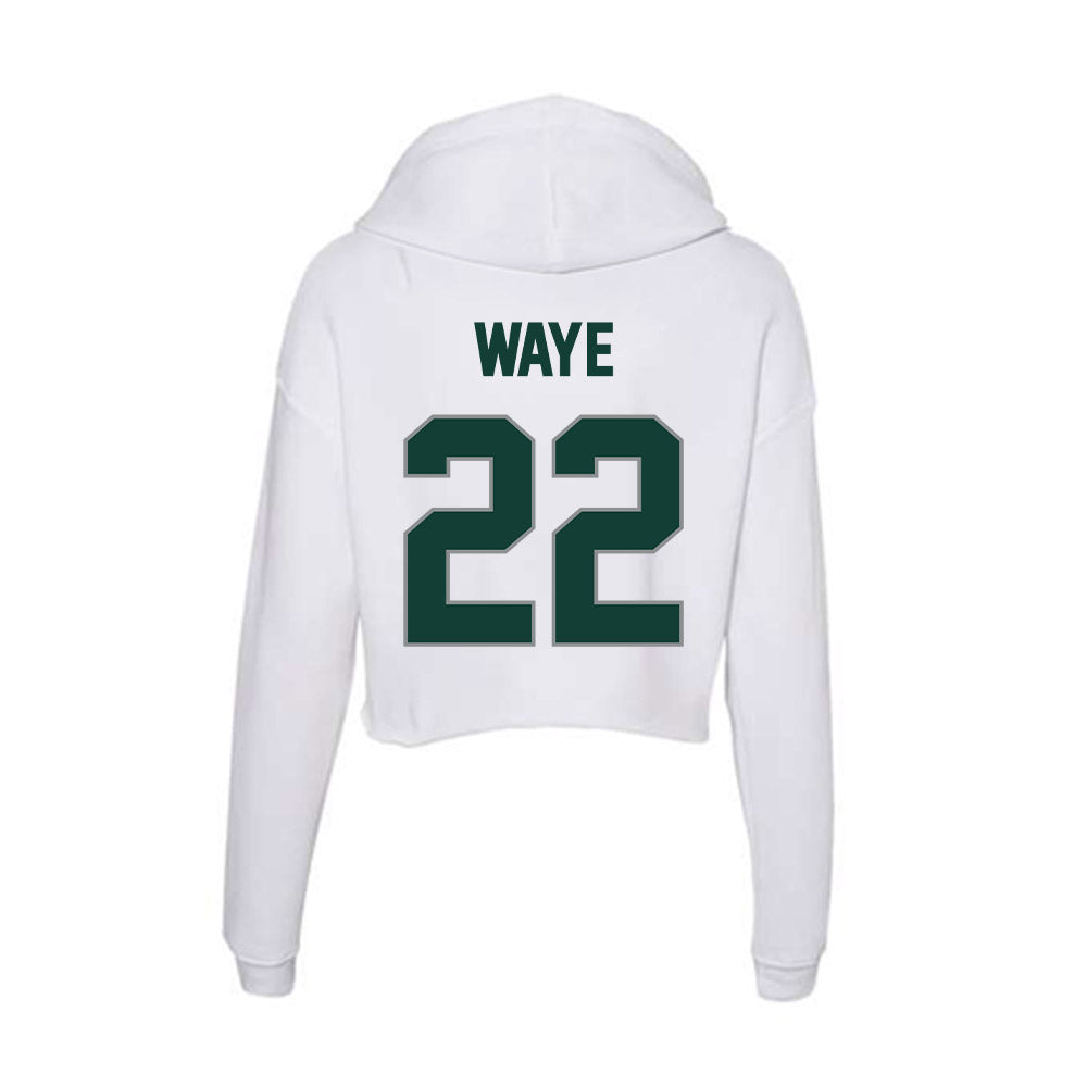 Michigan State - NCAA Women's Volleyball : Carmen Waye - Women's Crop Fleece Hoodie-1