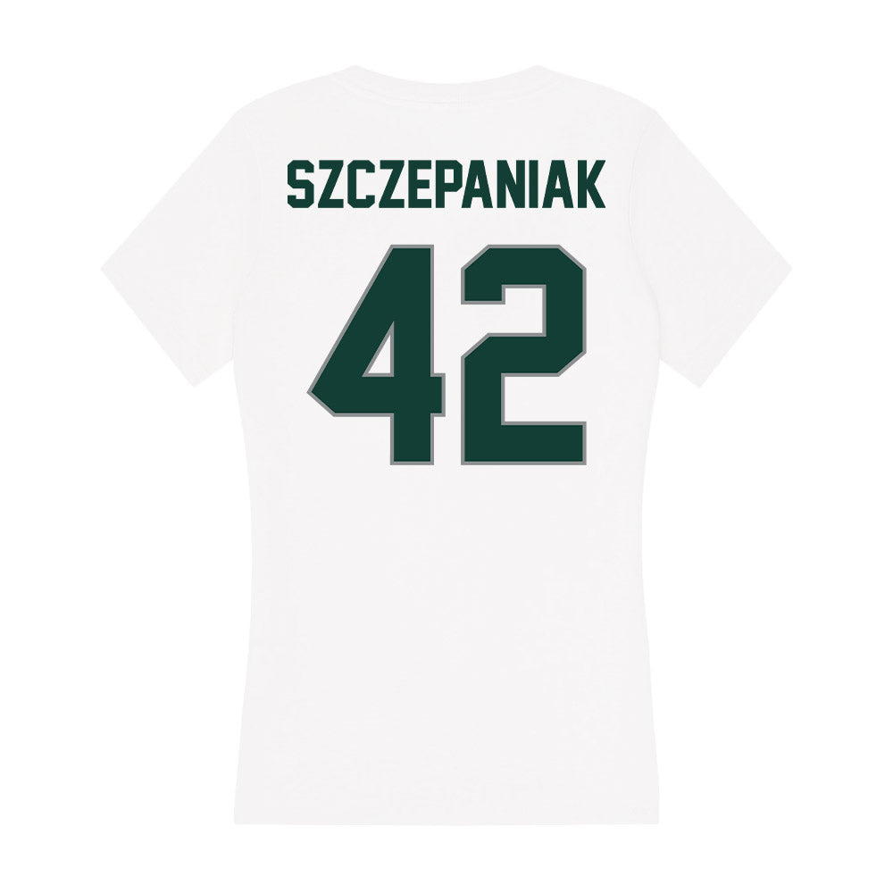 Michigan State - NCAA Baseball : Ryan Szczepaniak - Women's V-Neck T-Shirt-1