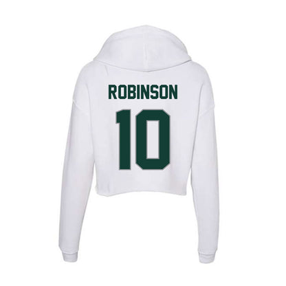 Michigan State - NCAA Women's Basketball : Bree Robinson - Women's Crop Fleece Hoodie-1