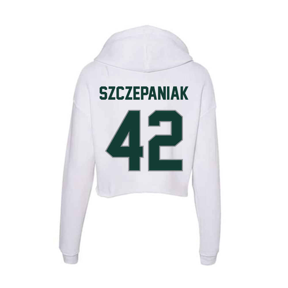 Michigan State - NCAA Baseball : Ryan Szczepaniak - Women's Crop Fleece Hoodie-1