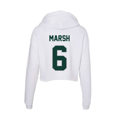 Michigan State - NCAA Football : Nick Marsh - Women's Crop Fleece Hoodie-1