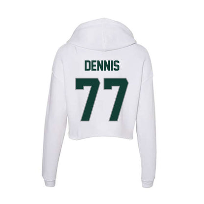 Michigan State - NCAA Football : Andrew Dennis - Women's Crop Fleece Hoodie-1