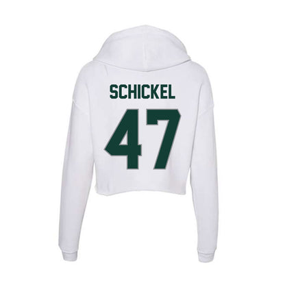 Michigan State - NCAA Football : Kaden Schickel - Women's Crop Fleece Hoodie-1