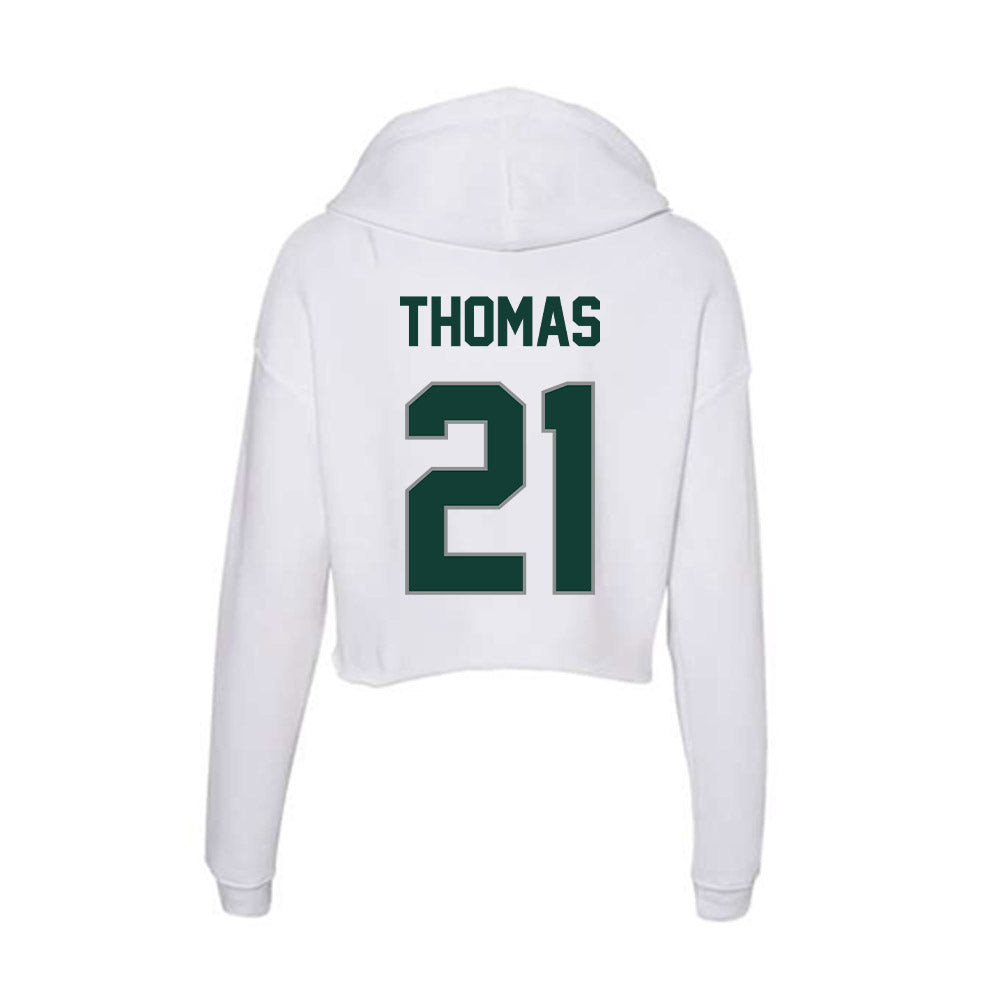 Michigan State - NCAA Baseball : Khamaree Thomas - Women's Crop Fleece Hoodie-1