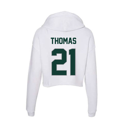 Michigan State - NCAA Baseball : Khamaree Thomas - Women's Crop Fleece Hoodie-1