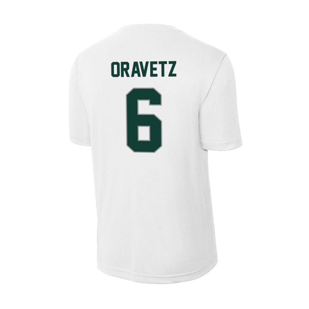 Michigan State - NCAA Men's Ice Hockey : Austin Oravetz - Activewear T-Shirt-1