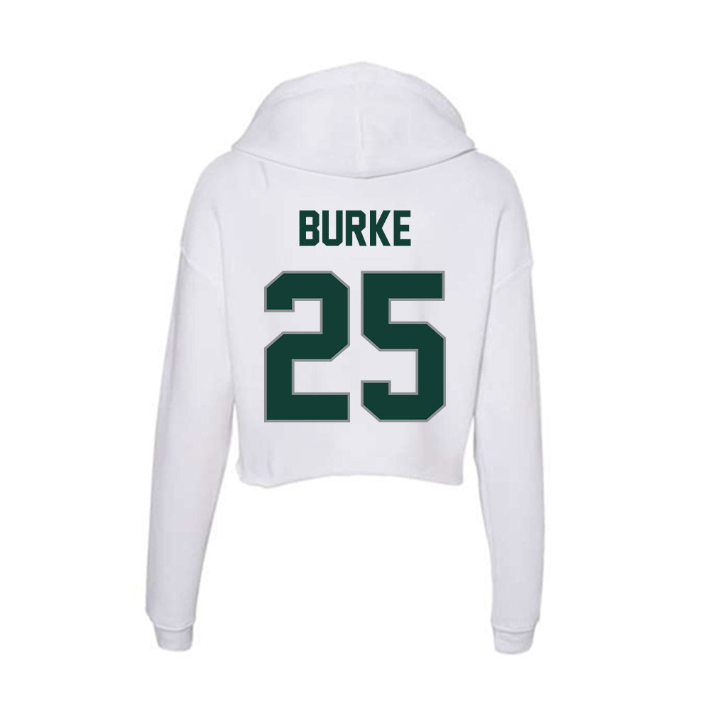 Michigan State - NCAA Men's Ice Hockey : Cole Burke - Women's Crop Fleece Hoodie-1