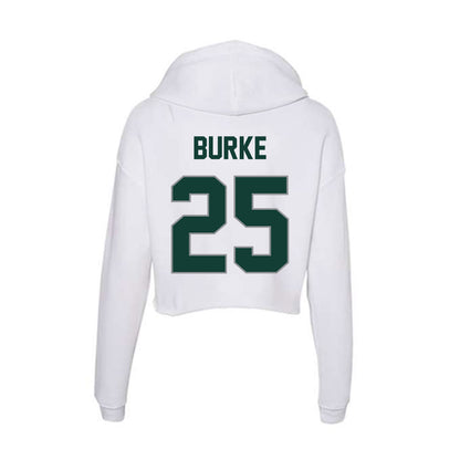 Michigan State - NCAA Men's Ice Hockey : Cole Burke - Women's Crop Fleece Hoodie-1
