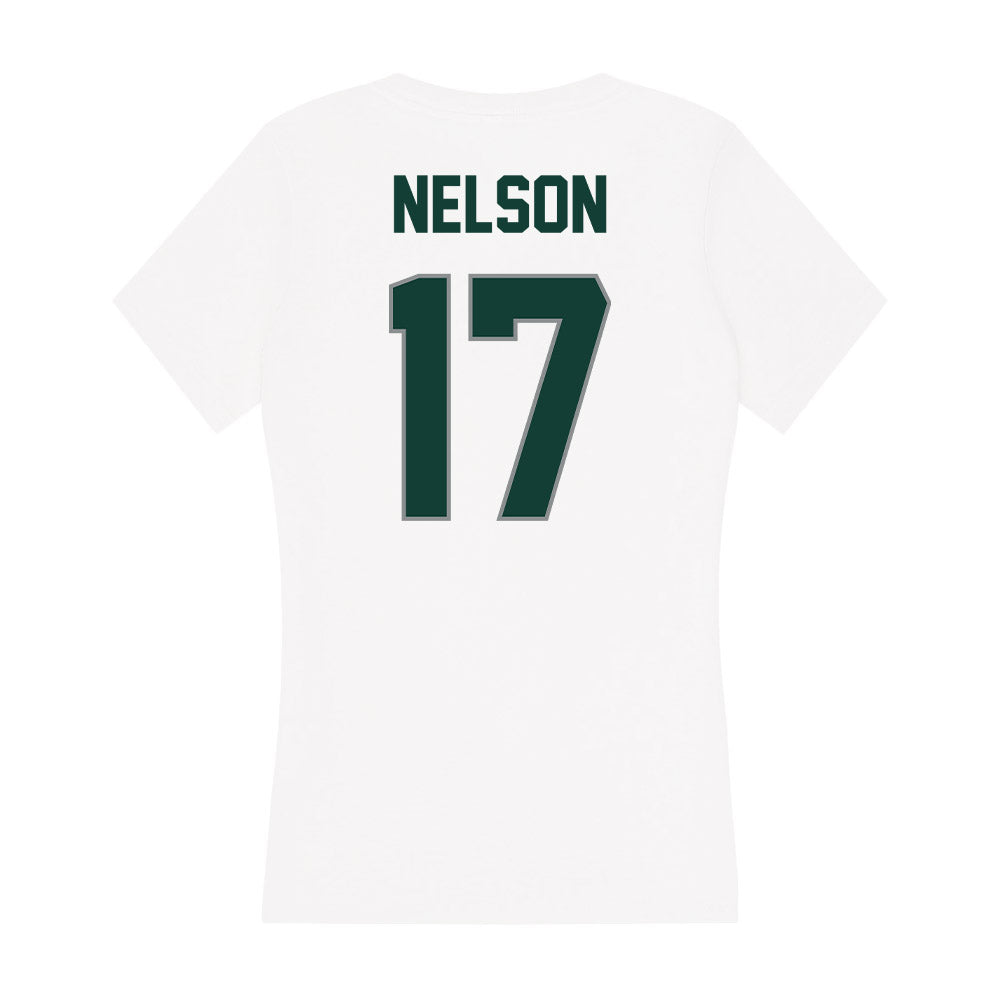 Michigan State - NCAA Men's Ice Hockey : Kaden Nelson - Women's V-Neck T-Shirt-1