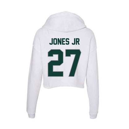 Michigan State - NCAA Football : Darrin Jones Jr - Women's Crop Fleece Hoodie-1