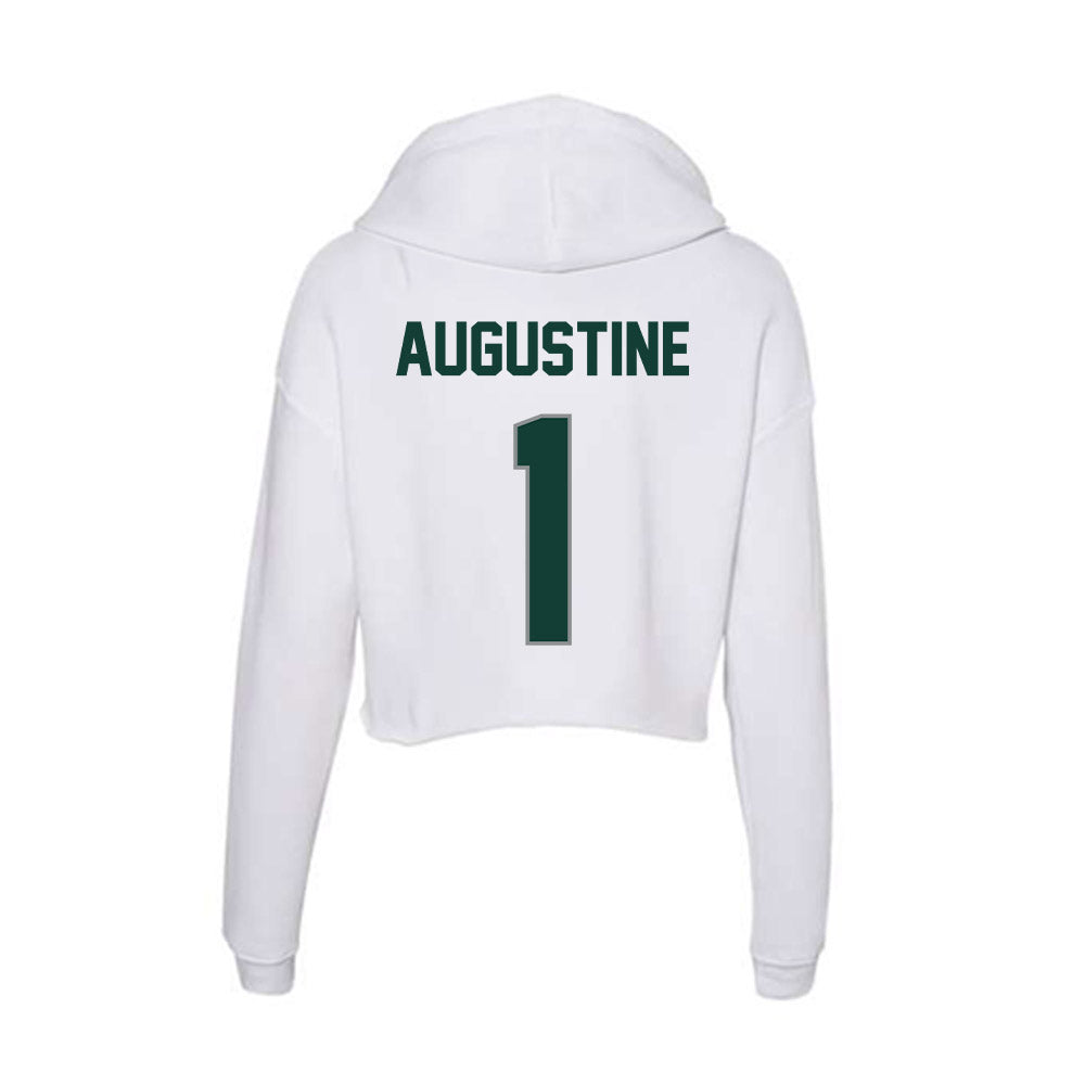 Michigan State - NCAA Men's Ice Hockey : Trey Augustine - Women's Crop Fleece Hoodie-1