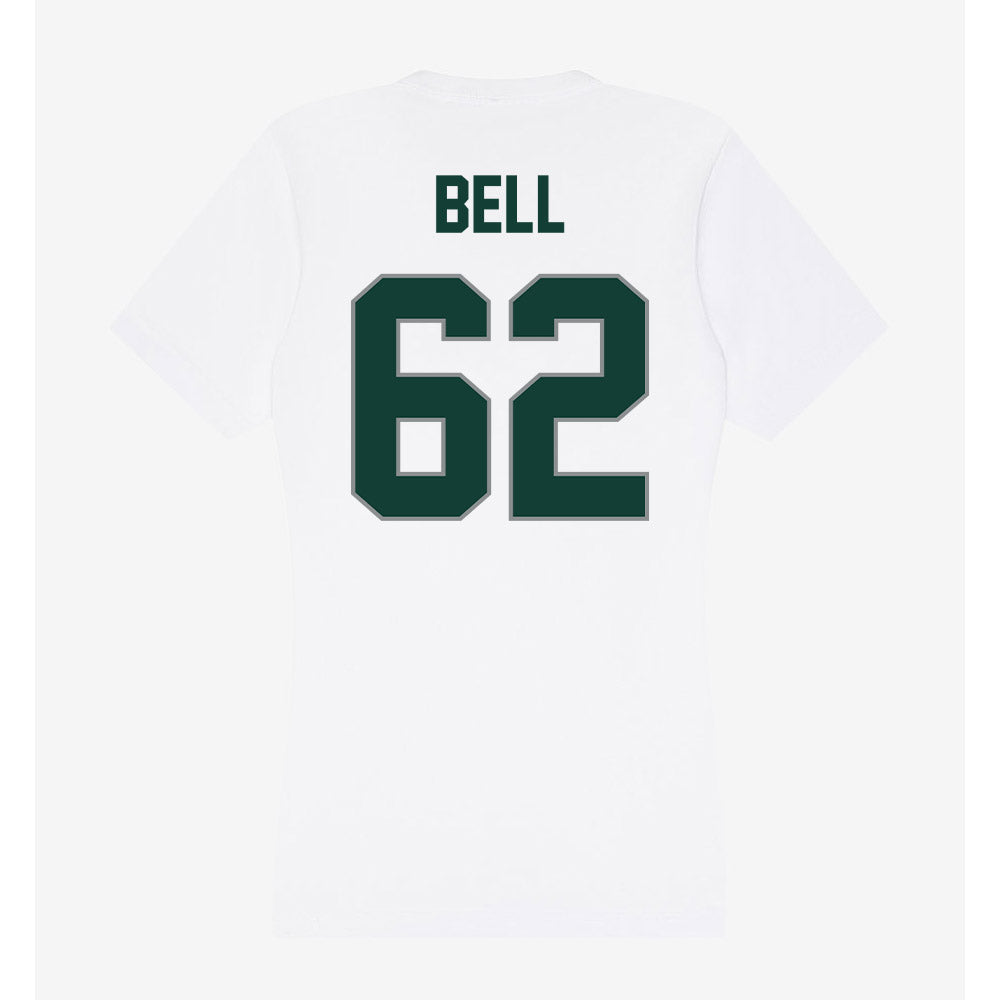 Michigan State - NCAA Football : Justin Bell - Women's V-Neck T-Shirt-1