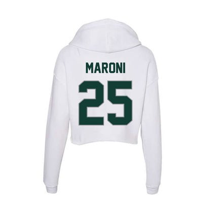 Michigan State - NCAA Women's Soccer : Samantha Maroni - Women's Crop Fleece Hoodie-1