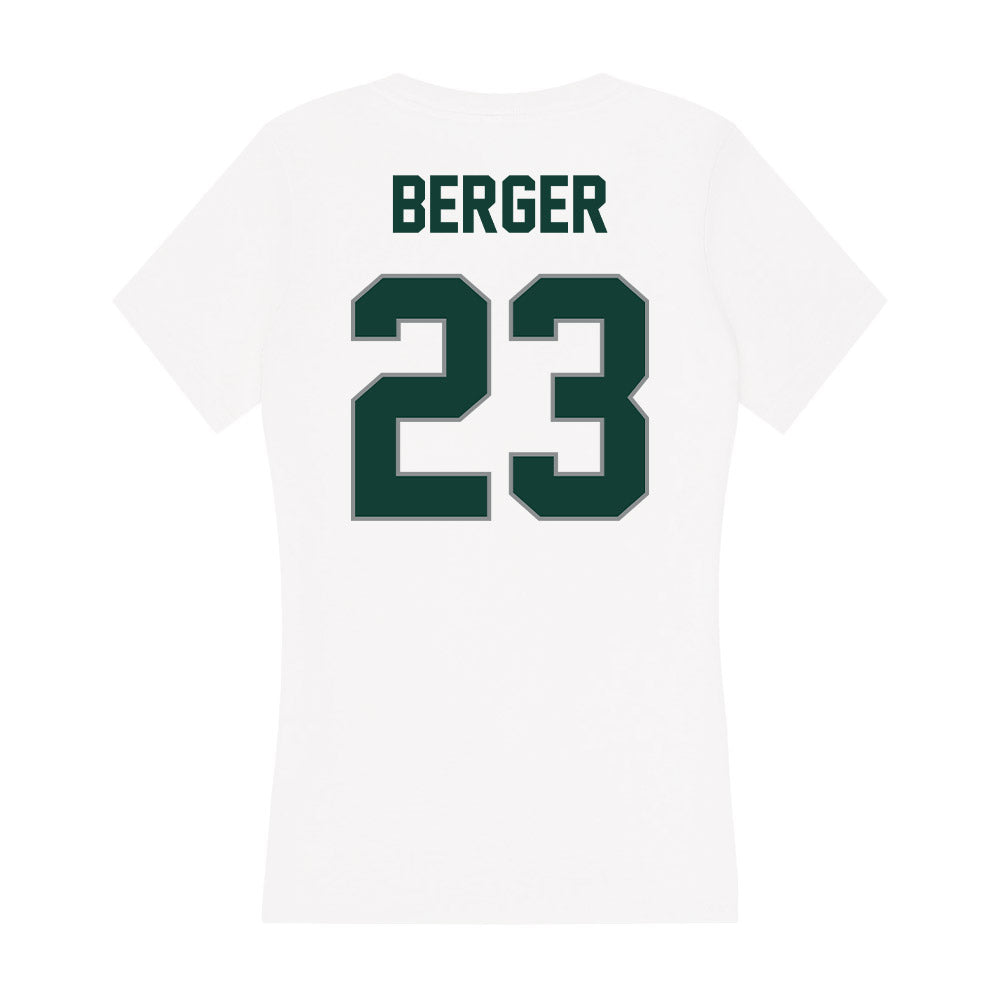 Michigan State - NCAA Women's Volleyball : Cameron Berger - Women's V-Neck T-Shirt-1