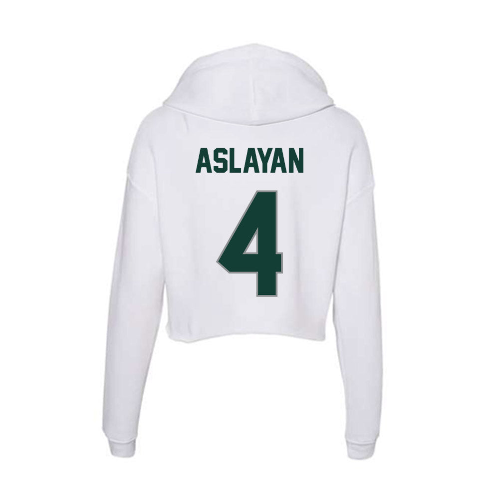 Michigan State - NCAA Women's Volleyball : Selin Aslayan - Women's Crop Fleece Hoodie-1