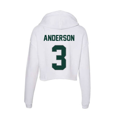 Michigan State - NCAA Women's Volleyball : Akasha Anderson - Women's Crop Fleece Hoodie-1