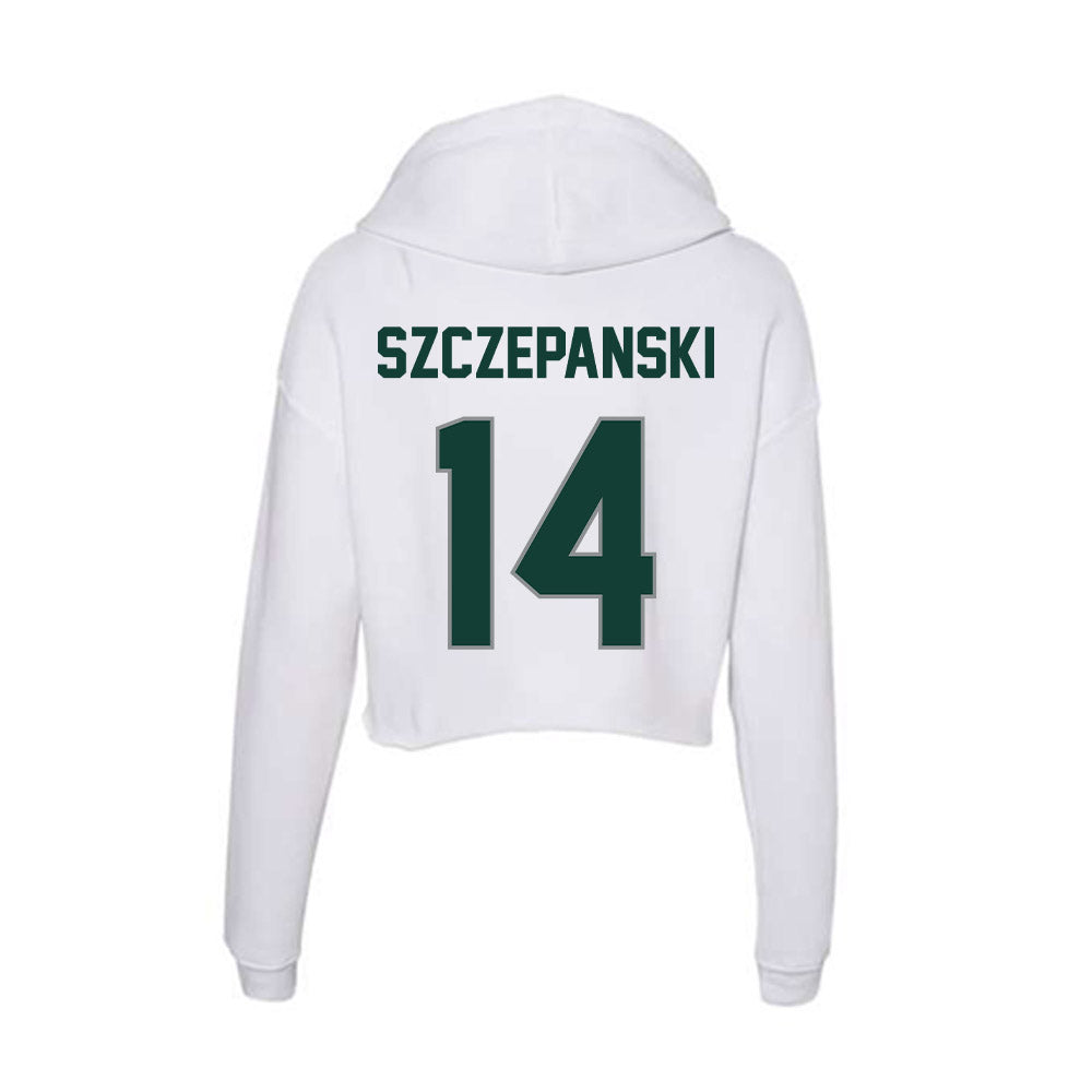 Michigan State - NCAA Baseball : Tommy Szczepanski - Women's Crop Fleece Hoodie-1