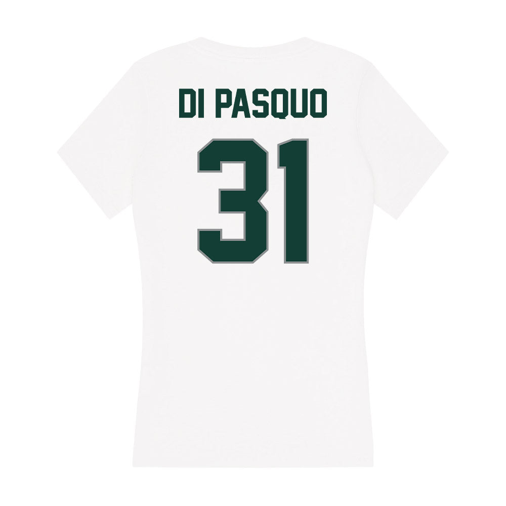 Michigan State - NCAA Men's Ice Hockey : Luca Di Pasquo - Women's V-Neck T-Shirt-1