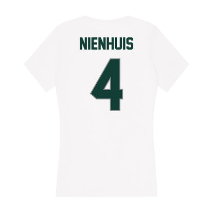 Michigan State - NCAA Men's Ice Hockey : Nash Nienhuis - Women's V-Neck T-Shirt-1